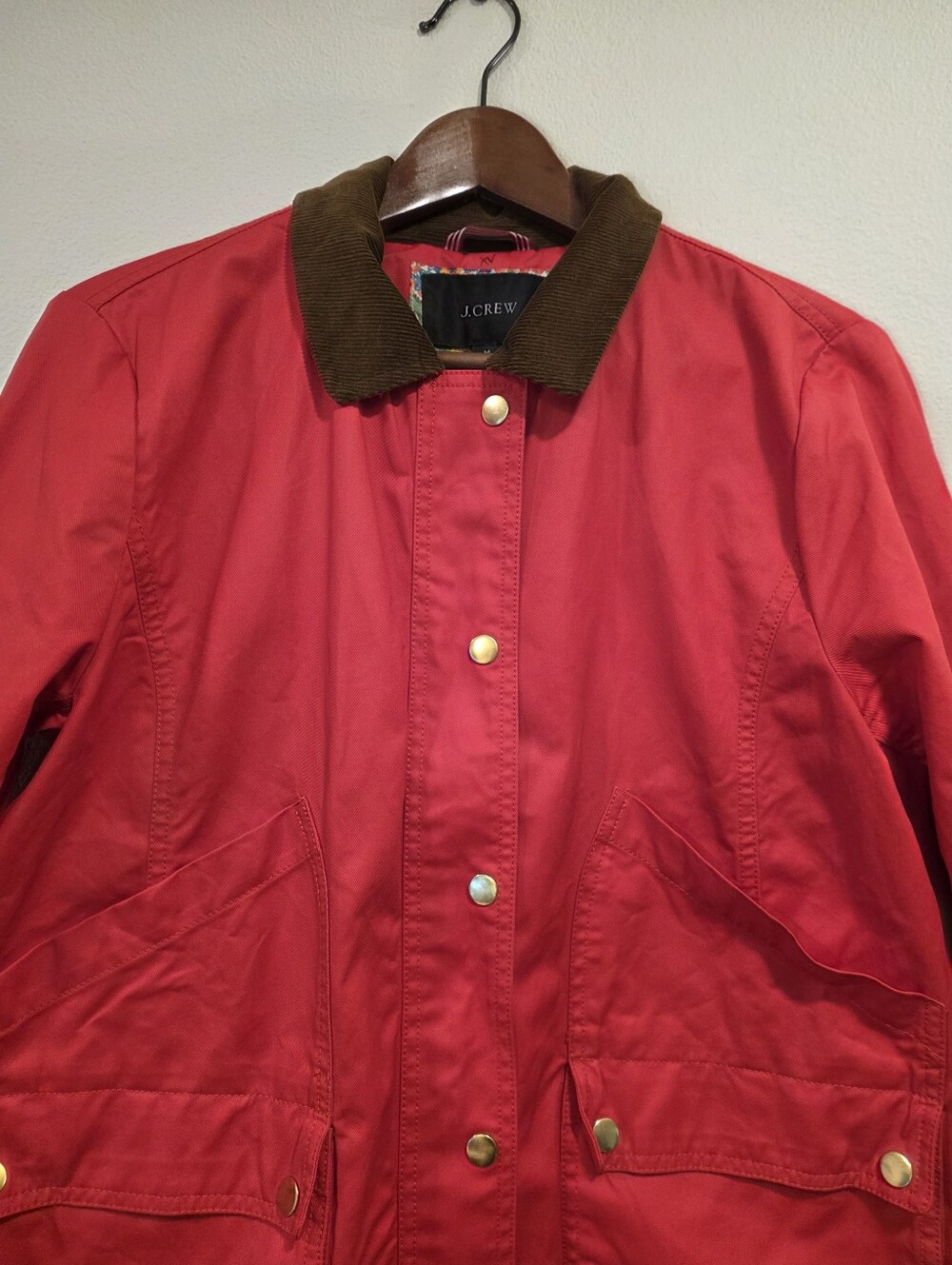 J Crew Barn Jacket with Liberty Floral Print in Red - Picture 5 of 9